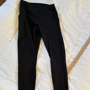 Fabletics Black High-Waist Leggings with Side Pockets